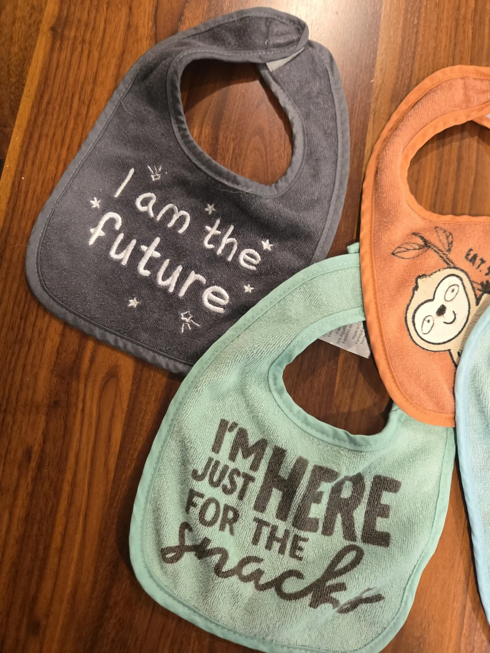 Baby Bib Set - Multicolor Cute Graphic Cotton Terry Bibs
